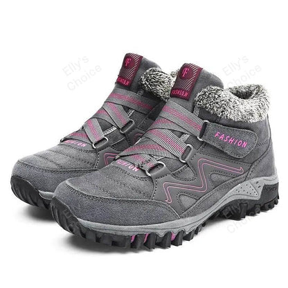 ONFLEEK™ SNOWY VILLI LEATHER ANKLE BOOTS