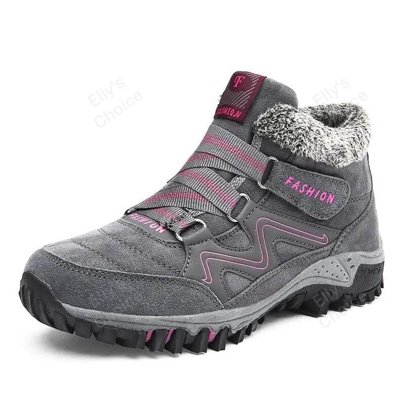 ONFLEEK™ SNOWY VILLI LEATHER ANKLE BOOTS
