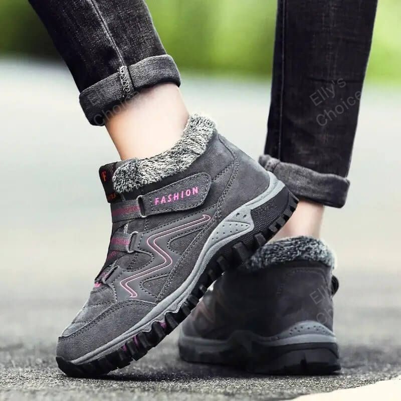 ONFLEEK™ SNOWY VILLI LEATHER ANKLE BOOTS