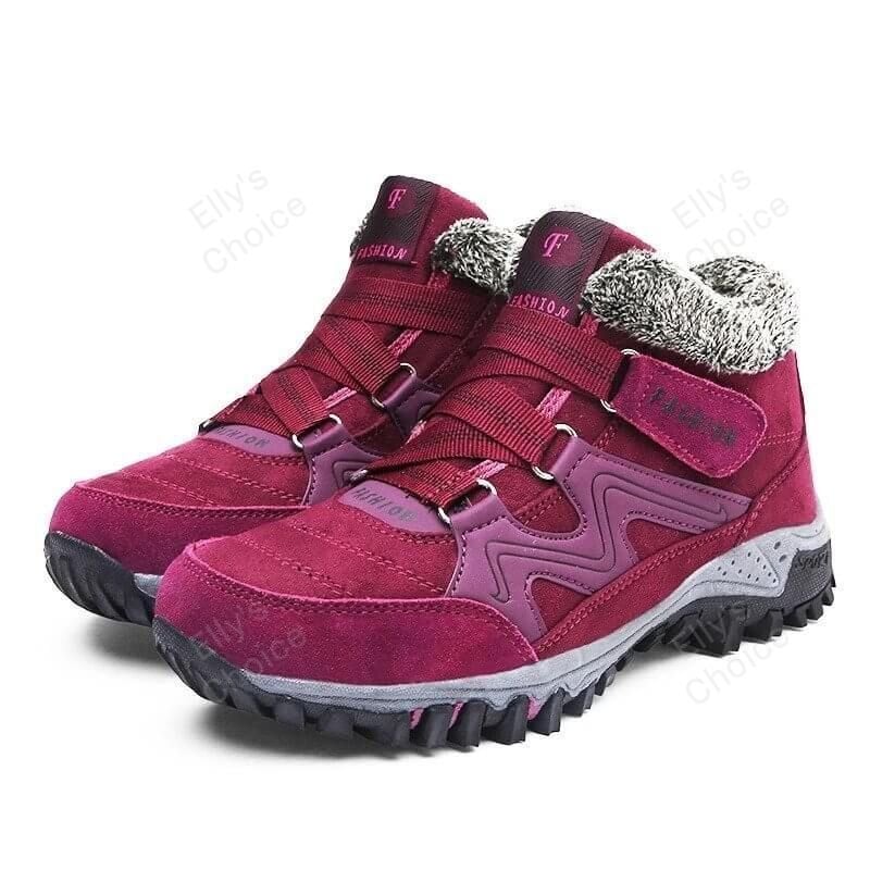 ONFLEEK™ SNOWY VILLI LEATHER ANKLE BOOTS