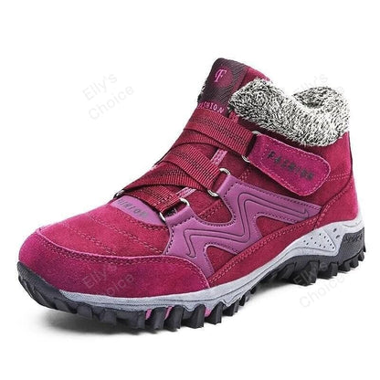 ONFLEEK™ SNOWY VILLI LEATHER ANKLE BOOTS