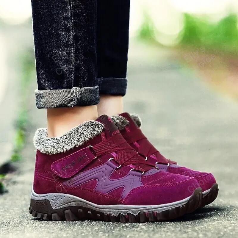 ONFLEEK™ SNOWY VILLI LEATHER ANKLE BOOTS