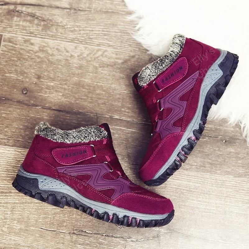 ONFLEEK™ SNOWY VILLI LEATHER ANKLE BOOTS