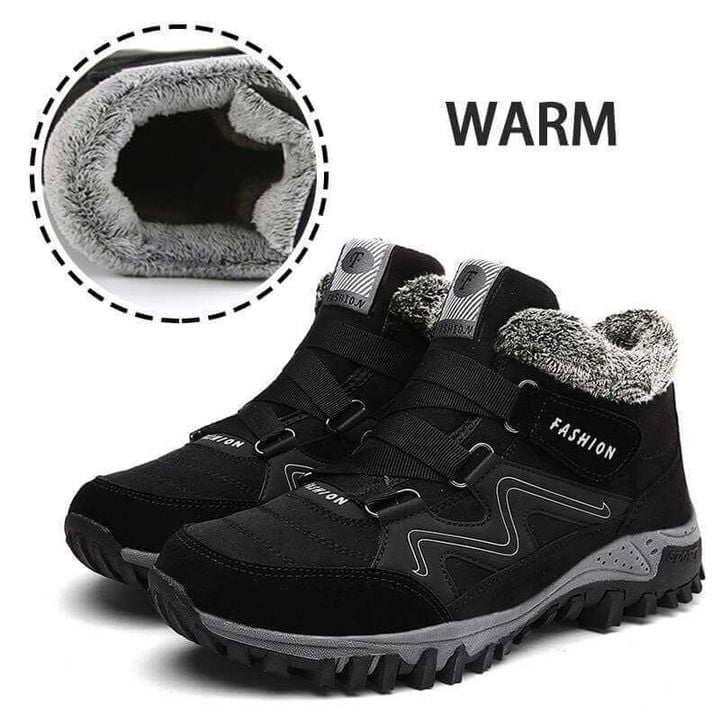 ONFLEEK™ SNOWY VILLI LEATHER ANKLE BOOTS