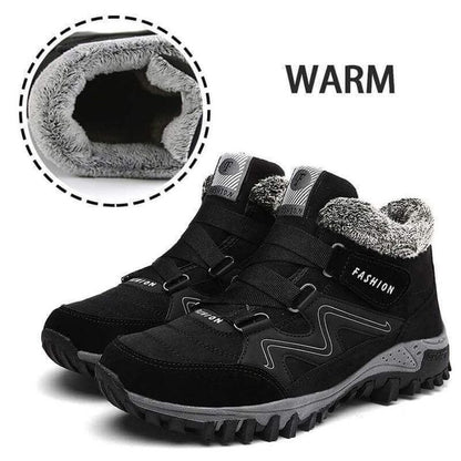 ONFLEEK™ SNOWY VILLI LEATHER ANKLE BOOTS