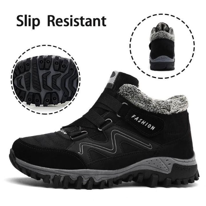ONFLEEK™ SNOWY VILLI LEATHER ANKLE BOOTS