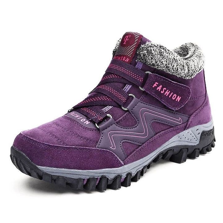 ONFLEEK™ SNOWY VILLI LEATHER ANKLE BOOTS