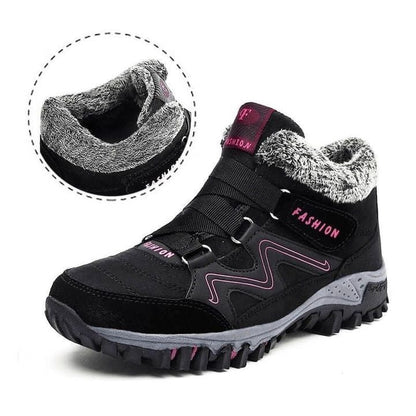 ONFLEEK™ SNOWY VILLI LEATHER ANKLE BOOTS