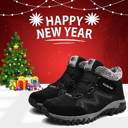 ONFLEEK™ SNOWY VILLI LEATHER ANKLE BOOTS