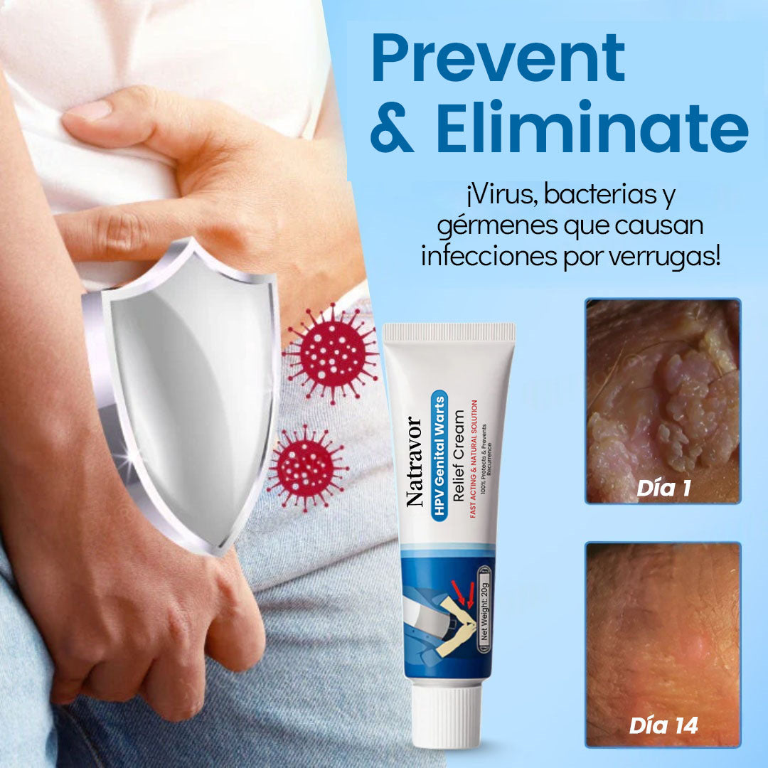 Crema Natravor™ para el alivio de las verrugas genitales causadas por el VPH ✅ ¡70 % de descuento! ¡Termina en 10 minutos!