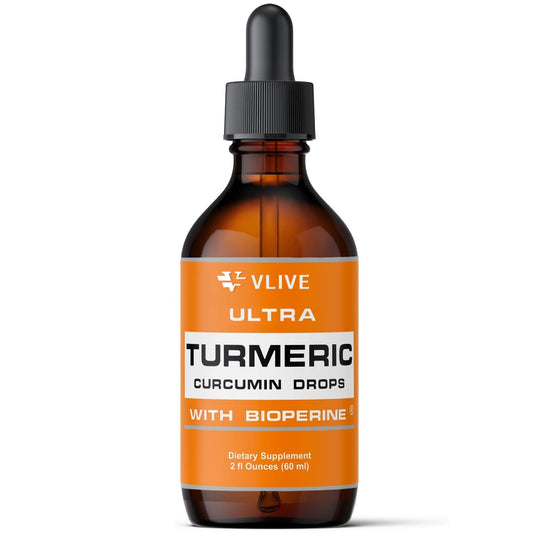 Vlivey®Liquid Turmeric Curcumin with Bioperine offering Best Absorption. Turmeric Extract with Black Pepper for Back, Knees and Hand Discomfort. Turmeric Drops for Joint Support