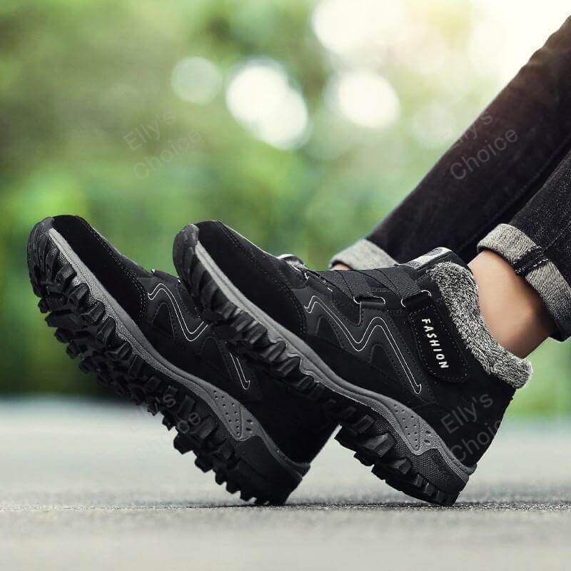 ONFLEEK™ SNOWY VILLI LEATHER ANKLE BOOTS