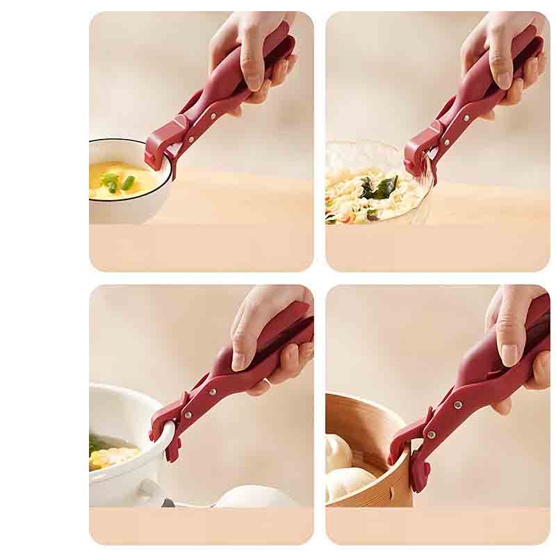 Heat-Resistant Bowl Lifter Tongs – Non-Slip Silicone Kitchen Plate & Pan Gripper