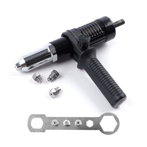 Aluminum Alloy Rivet Gun Adapter for Electric Drill – Cordless Riveting Tool Attachment